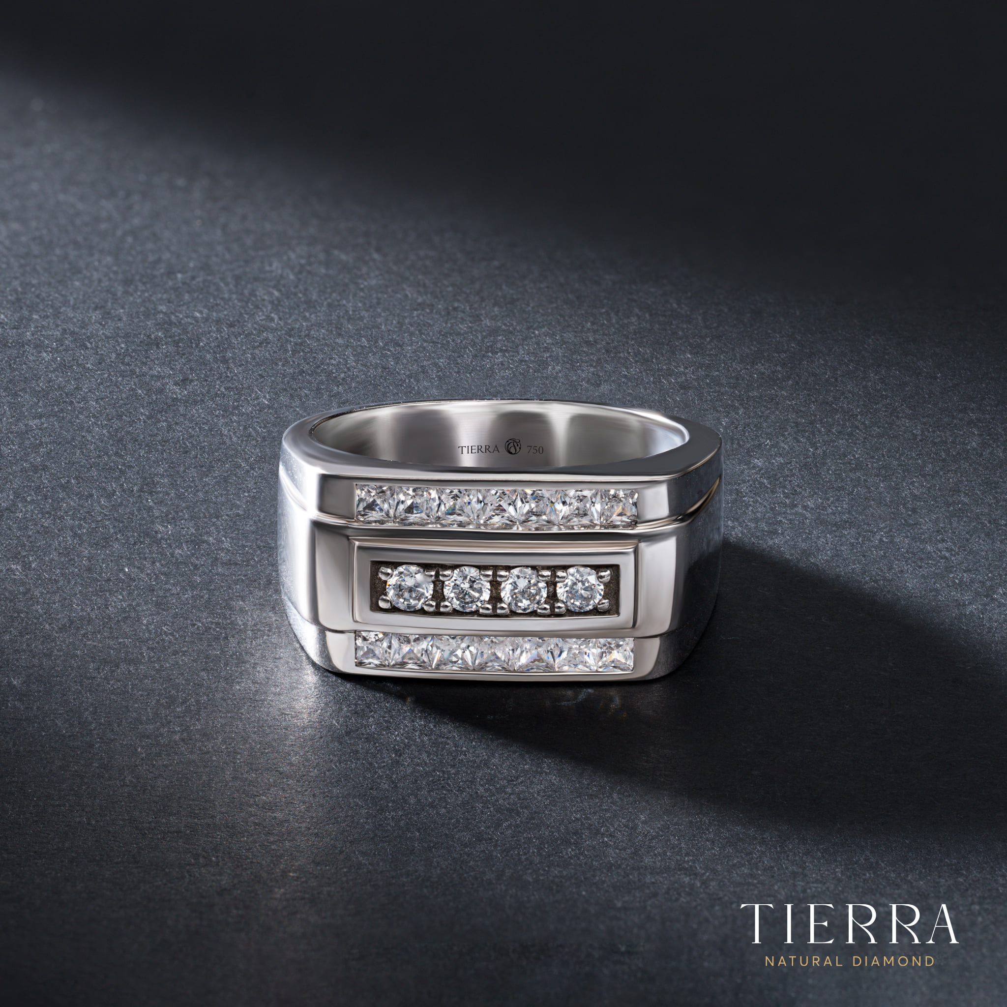 Nhẫn Kim Cương Nam NNA2309 đơn giản nhưng không kém phần rực rỡ